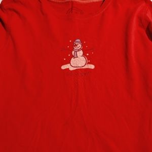 Life is good snow man long sleeve shirt